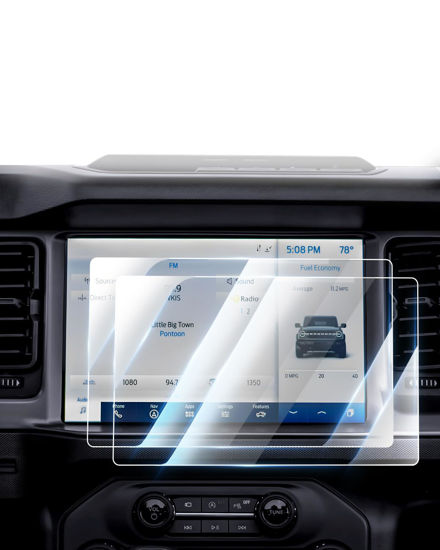 Picture of Karltys 2 Pack 12-Inch Bronco Screen Protector for 2021-2025 Ford Bronco, 9H Touchscreen Tempered Glass for Ford Bronco Ultra Clear Bronco Screen Protector Anti Glare (NOT for Bronco Sport)