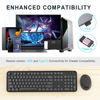 Picture of Wireless Keyboard and Mouse Combo, Ergonomic Full Size Typewriter Retro Round Keycaps Keyboard, Compatible with Windows, PC, Perfer for Home and Office Keyboards (Black