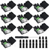 Picture of YIOVVOM DB9 Breakout Connector,DB9 Solderless RS232 D-SUB Female Serial Adapters 9-Pin Port White Adapter to Terminal Connector Signal Module with case Set of 10