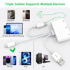 Picture of XD Card Reader, SD Card Reader for iPhone, 3 in 1 SD/TF/XD Card Reader Adapter for iPhone/USB C Device, Lightning+USB A+USB C XD Picture Card Adapter for iPhone 16/15/14/15/iPad/PC/Android