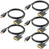 Picture of HDMI to DVI Cable 5-Pack, 6.6 Ft Bidirectional DVI-D to HDMI Male to Male High Speed Adapter Cable Support 1080P Full HD (5, Black)