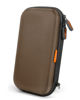 Picture of GLCON Electronic Case Travel Cord Organizer Shockproof EVA Hard Carrying Case for Power Bank, Hard Drive, USB Flash Drive, Charger - Portable Small Storage Pouch Bag - Brown