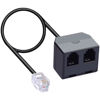 Picture of RJ9 Telephone Training Adapter Y Splitter Compatible for Headset or Handset for Norstar, Nortel Meridican, Avaya, Ashtra, Mitel, Polycom, Plantronic Ge and Other IP Phone .Headset Buddy Adapter