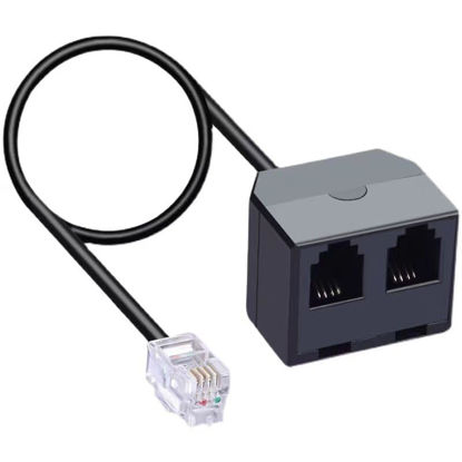 Picture of RJ9 Telephone Training Adapter Y Splitter Compatible for Headset or Handset for Norstar, Nortel Meridican, Avaya, Ashtra, Mitel, Polycom, Plantronic Ge and Other IP Phone .Headset Buddy Adapter