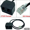 Picture of RJ9 Telephone Training Adapter Y Splitter Compatible for Headset or Handset for Norstar, Nortel Meridican, Avaya, Ashtra, Mitel, Polycom, Plantronic Ge and Other IP Phone .Headset Buddy Adapter