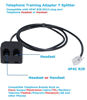 Picture of RJ9 Telephone Training Adapter Y Splitter Compatible for Headset or Handset for Norstar, Nortel Meridican, Avaya, Ashtra, Mitel, Polycom, Plantronic Ge and Other IP Phone .Headset Buddy Adapter