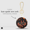 Picture of kate spade new york AirTag Holder with Gold Ring Clip - Protective Case for Apple AirTag - Tortoiseshell