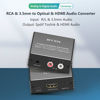 Picture of Analog to Digital Audio Converter, RCA & 3.5mm to Optical & HDMI Audio Converter, R/L & 3.5mm to Spdif Toslink & HDMI Audio Out, for Home KTV TV DVD PC Soundbar Speaker