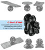 Picture of VAZESWIN Double Socket Arm 3.5" Aluminum Alloy Short Arm Compatible with RAM Mount C Size 1.5" Ball Components