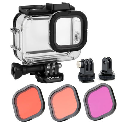 Picture of Protective Waterproof Dive Housing Case with Color-Correcting Filters (Red, Light Red, and Magenta) for GoPro Hero 9,10,11,12 Black Cameras - No Lens Removal Needed - Ideal for Underwater Photography