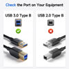 Picture of Cable Matters Long USB 3.0 Cable (USB 3 Cable, USB 3.0 A to B Cable) in Black, 10 ft