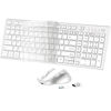 Picture of Wireless Keyboard Mouse Combo, USB Type C Rechargeable Slim Silent Keyboard Mouse, Compact Full-Size Keyboard with Number Pad and Cover for Windows, macOS, PC/Computer/Laptop - Silver