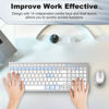 Picture of Wireless Keyboard Mouse Combo, USB Type C Rechargeable Slim Silent Keyboard Mouse, Compact Full-Size Keyboard with Number Pad and Cover for Windows, macOS, PC/Computer/Laptop - Silver
