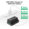 Picture of Accsoon Toprig NP-F Battery Adapter Plate for DSLR Camera, PD20W Fast Charging Adpter Mount with LED Indicator, 1/4'' Screw Mount, Compatible with Sony NP-F550/750/970 Battery Power Supply-Lightweight