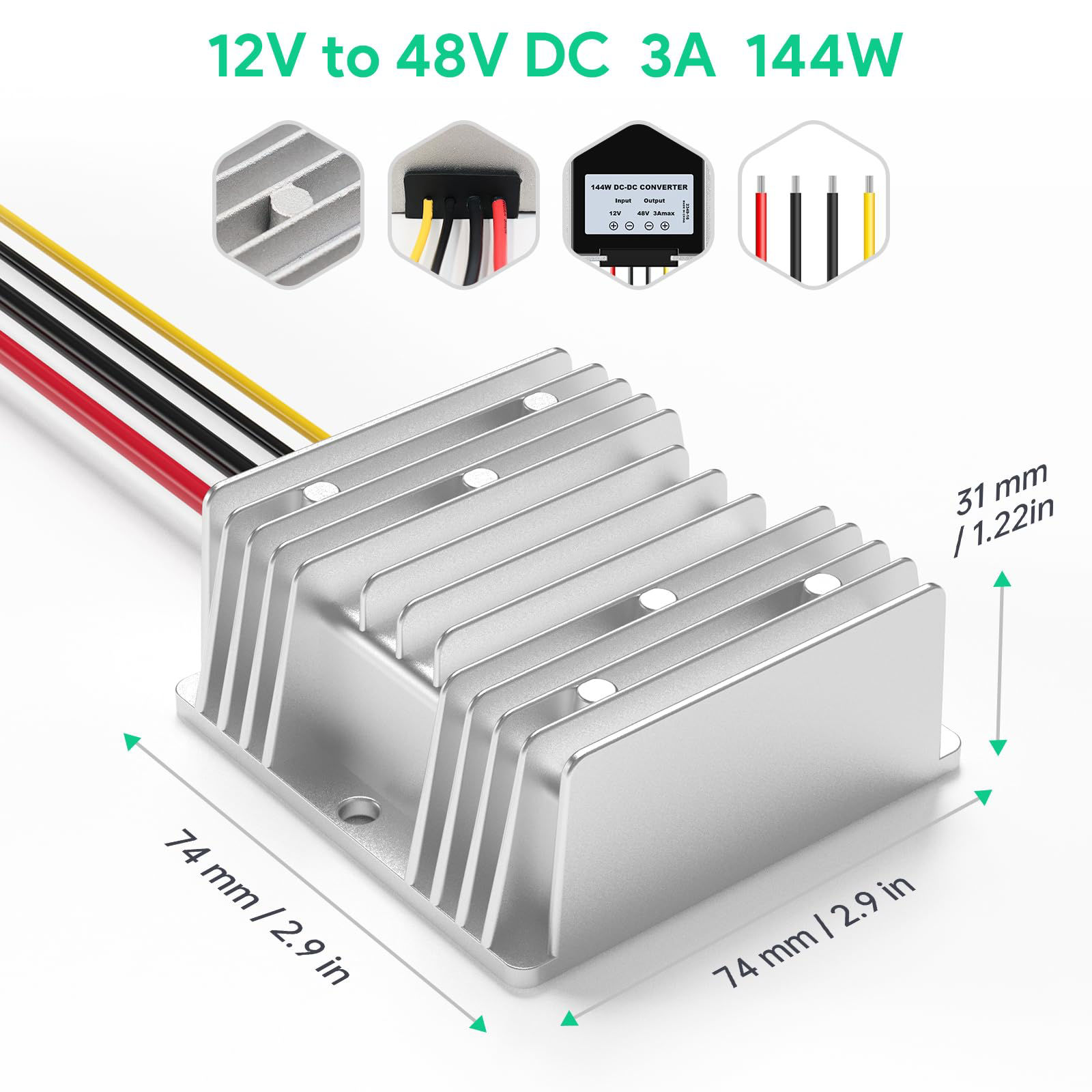Adaptador PoE 150W Para Starlink V2 - Convertidor 12V A 48V, Inyector GigE Con Protección, Compatible Con Kit Internet Satélite