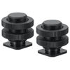 Picture of PATIKIL Male 5/8" to Female 1/4" Camera Hot Shoe Mount, 2 Pack Flash Cold Shoe Mount Tripod Screw Adapter for DSLR Rig, Black