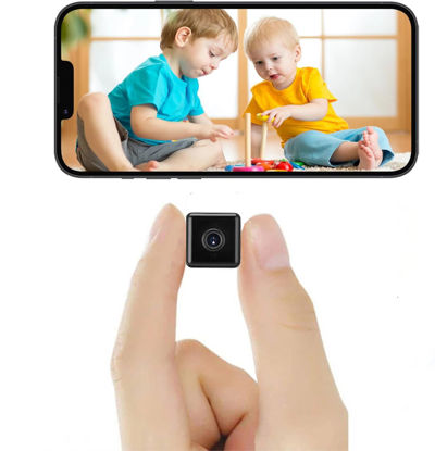 Picture of Wireless Indoor 2K Camera Home Security Mini WiFi Camera Small Outdoor HD Cameras Body Small Outdoor Camera Micro Nanny Cam Pet Dog Tiny Camera Babysitter House Camera Room Cams No Need Wifi Camera