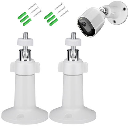 Picture of Adjustable Wall Mount for Arlo Pro/Pro 2,/Ultra/Pro 3/Pro 4/ Essential Spotlight Camera, Indoor/Outdoor Mounting Bracket for Your Surveillance Camera (2pack,White)