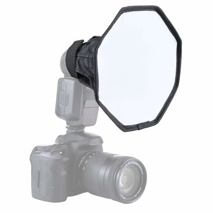 Picture of Flash Diffuser Light, TzezFoz Portable Camera Flash Softbox 8inch Mini Soft Flash Light Diffuser for Speedlight Macro Jewelry Insect Photography Accessories