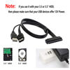 Picture of SinLoon 2.5'' Hard Disk Drive SATA 22Pin to eSATA Data USB Powered Cable Adapter for Optimized for SSD, Support UASP SATA IIIEC-SSHD(Black)