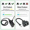 Picture of Leehitech Ethernet Splitter 1 to 2,1000 Mbps High Speed RJ45 Splitter for Cat5/5e/6/7/8 Cable[2 Devices Simultaneously Networking]