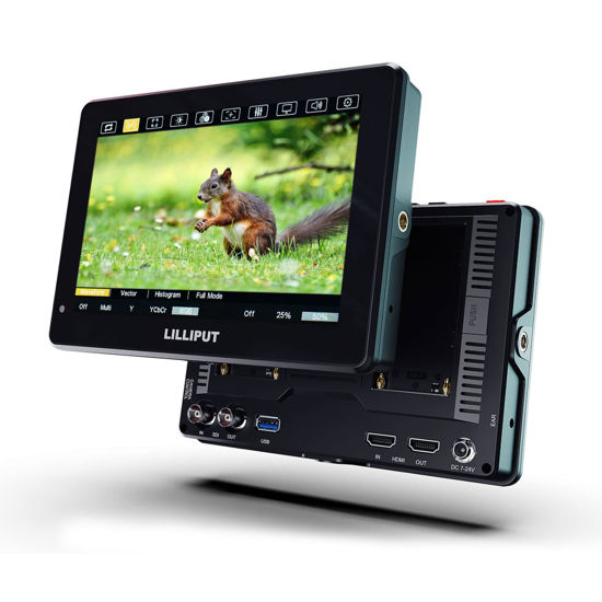 Picture of LILLIPUT HT7S 7 Inch 2000nits Camera Field Monitor with Touch Screen 1920x1200 4K HDMI 2.0 3G-SDI Input 3D LUT Waveform Histogram