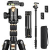 Picture of 77" Aluminum Camera Tripods & Monopods, Victiv Compact Travel Tripod for Camera DSLR, Spotting Scope,Telescope, Binoculars, Porfessional Heavy Duty Camera Tripod Stand for Photography Video Recording