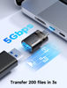 Picture of JSAUX USB C to USB Adapter [3 Pack], USB C Male to USB Female Adapter 3.0, USB to Type C Adapter Compatible with MacBook Pro/Air, iPhone 15, Samsung Galaxy S24/S23/S22/S21, All USB C Devices-Black
