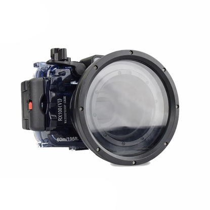 Picture of Sea frogs Camera Housing Compatible with Sony RX100 VI,Waterproof IPX8 Rated, 40m/130ft Depth Protection RX100-VI Underwater Camera Case, Ideal for Diving, Surfing, Rowing RX100-6