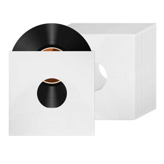 Picture of 45 Record Sleeves, 20PCS 7inch Vinyl Record Inner Sleeves, Heavyweight Acid Free Paper for EP Records Storage