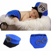 Picture of SUNBABY Newborn Baby Handmade Crochet Knitting Costume Infant Photo Photography Prop Hats Pants Suit (Policeman Suit) Medium Size