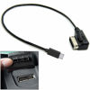 Picture of Media Interface Aux Cable with Type C Compatible with Mercedes Benz COMAND-APS NTG4.5 B C E G CLS GLK Class 2011-15 for 15 15 Plus 15 Pro Max