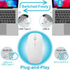 Picture of Bluetooth Wireless Mouse for MacBook Air Mac Pro Laptop Computer iPad Pad PC Optical Rechargeable Silent Mouse with Dual Mode Switch Mouse Bluetooth 5.2/3.0 and 2.4GHz USB-A & USB-C Receiver (Black)