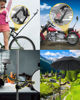 Picture of JEBUTU Super Clamp Double Camera Clamp,7.28"/18.5cm & 8.86"/22.5cm Double Super Clamp Magic Arm, Motorcycle Bike Handlebar Clamp Mount for Light Stand Reflector Boom Stand Umbrella Pole Stick