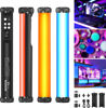 Picture of 3Pack RGB LED Video Light Stick Wand,3200K~8500K Magnetic Photography Tube Light,360° Full RGB Handheld Light Stick with 4000mAh Rechargeable Battery for YouTube Video,Vlog,Live Game Streaming…