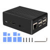 Picture of Geekworm for Raspberry Pi 3 B+ Case, Aluminum Alloy Heavy Duty Passive Cooling Metal Case with Heatsink Pillar Compatible with Raspberry Pi 3 Model B+/Raspberry Pi 3 Model B-Black (P252)
