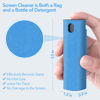 Picture of 2 Pcs Fingerprint Proof Screen Cleaner, 3 in 1Touchscreen Mist Cleaner Spray Wipe Cleaner Screen Cleaner Soft Fiber Flannel, Safe for All Phones Glasses Tablet Laptop TV Watch Screens (Blue)