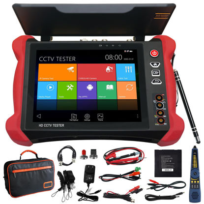 Picture of WANLUTECH 8K 32MP IP Camera Tester 90W PoE Power Output 8'' Touchscreen CCTV Tester 8MP SDI TVI CVI AHD CVBS Camera Tester TDR Cable Test DMM OPM VFL WiFi Network Tools HDMI in/Out (X9-MOVTADHS Pro)