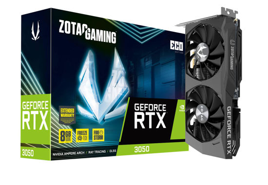 Picture of ZOTAC Gaming GeForce RTX™ 3050 ECO Edition 8GB GDDR6 128-bit 14 Gbps PCIE 4.0 Gaming Graphics Card, Active Fan Control, Freeze Fan Stop, ZT-A30500K-10M