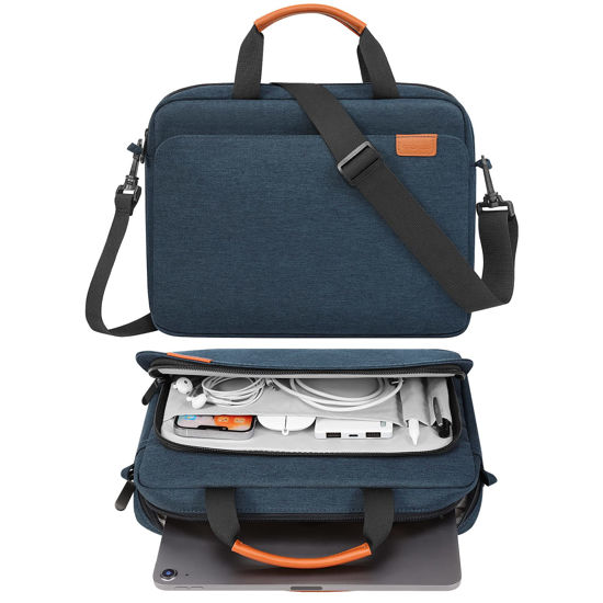 Picture of MoKo 9-11 Inch Tablet Sleeve Case, Protective Handle Shoulder Bag Fits iPad Air 5/4th 10.9, iPad 10th Gen. 10.9, iPad Pro 11, iPad 9/8/7th 10.2, Tab S8/S9 11", Surface Go 2/3 10.5, Indigo