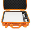 Picture of Waterproof Hard Case for Starlink Mini Dish, with Pre-Cut Custom Foam, Orange