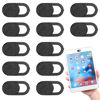 Picture of JIYIN 12Pack Webcam Cover, Ultra Thin Laptop/Cell Phone/Tablet Camera Privacy Cover Slide Great for Protect Privacy and Security, Black PC Accessories Camera Blocker Slider(12PCS)