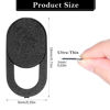 Picture of JIYIN 12Pack Webcam Cover, Ultra Thin Laptop/Cell Phone/Tablet Camera Privacy Cover Slide Great for Protect Privacy and Security, Black PC Accessories Camera Blocker Slider(12PCS)
