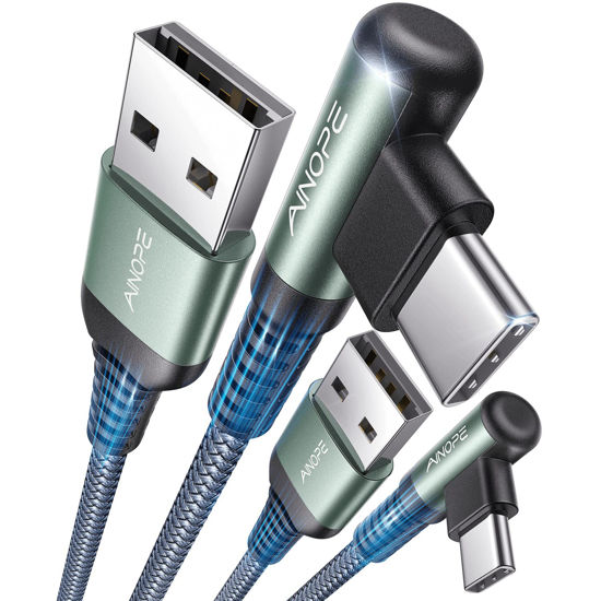 Picture of AINOPE USB to USB C Cable, 2-Pack 3.3FT iPhone 15 Charger Cord, 3.1A C Chargers Fast Charging for iPhone 16 Car Charger, Carplay, Android Auto, Samsung S24 S23 S22 S10 S9, Note 20 10 Type C Cable