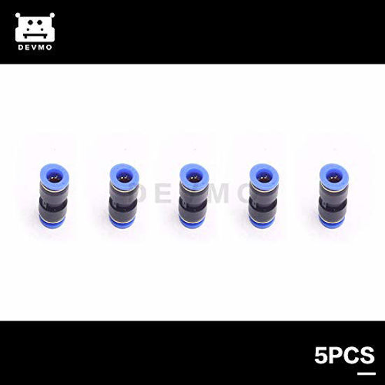 Picture of DEVMO 5PCS 8mm to 12mm Tube Air Pneumatic Push in Straight Gas Fittings Plastic Quick Connectors Fitting
