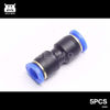 Picture of DEVMO 5PCS 8mm to 12mm Tube Air Pneumatic Push in Straight Gas Fittings Plastic Quick Connectors Fitting