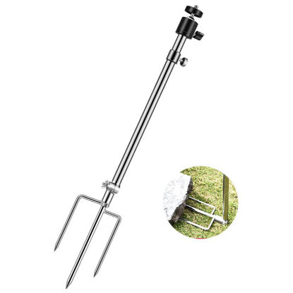 Picture of 1 Pack Trail & Game Camera Stand Thick Foldable Stainless Steel Bracket 360° Adjustable Universal Thread Connection 1/4''-20 (6 mm) for Trail Camera Deer Cam Accessories