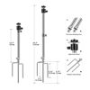 Picture of 1 Pack Trail & Game Camera Stand Thick Foldable Stainless Steel Bracket 360° Adjustable Universal Thread Connection 1/4''-20 (6 mm) for Trail Camera Deer Cam Accessories