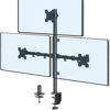 Picture of ErgoFocus Triple Monitor Stand, Monitor Desk Mount for Three Screens up to 32 Inch, Stacked Monitor Arm for 3 Monitors Max 17.6lbs per Arm, Height Adjustable, Tilt, Swivel VESA Mount 75/100x100mm