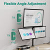 Picture of ErgoFocus Triple Monitor Stand, Monitor Desk Mount for Three Screens up to 32 Inch, Stacked Monitor Arm for 3 Monitors Max 17.6lbs per Arm, Height Adjustable, Tilt, Swivel VESA Mount 75/100x100mm